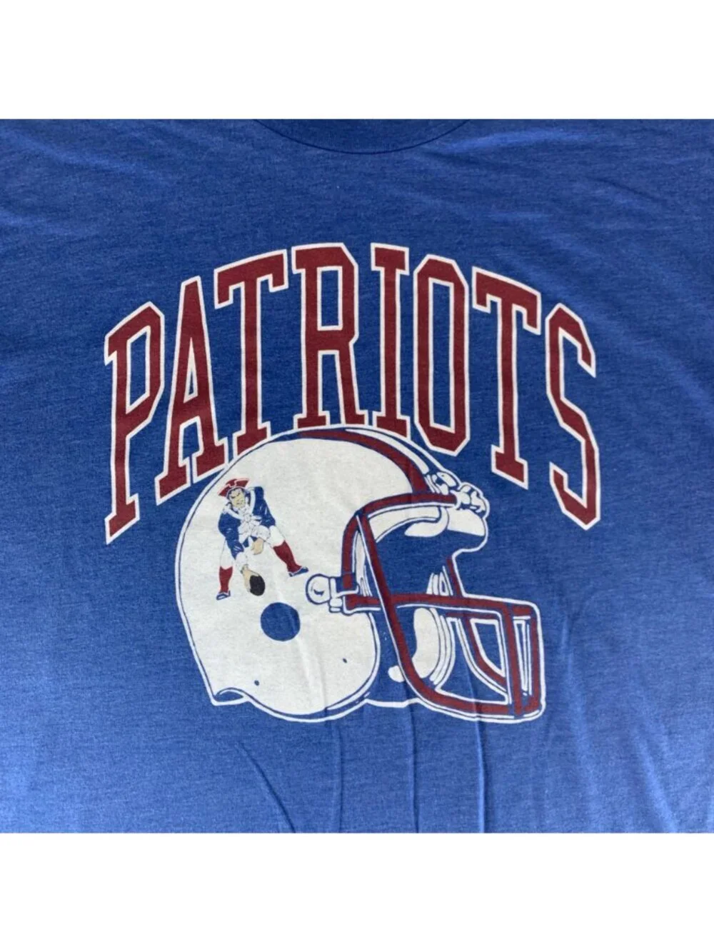 New England Patriots NFL Retro Blue Homage Short Sleeve Crewneck Shirt Mens XL